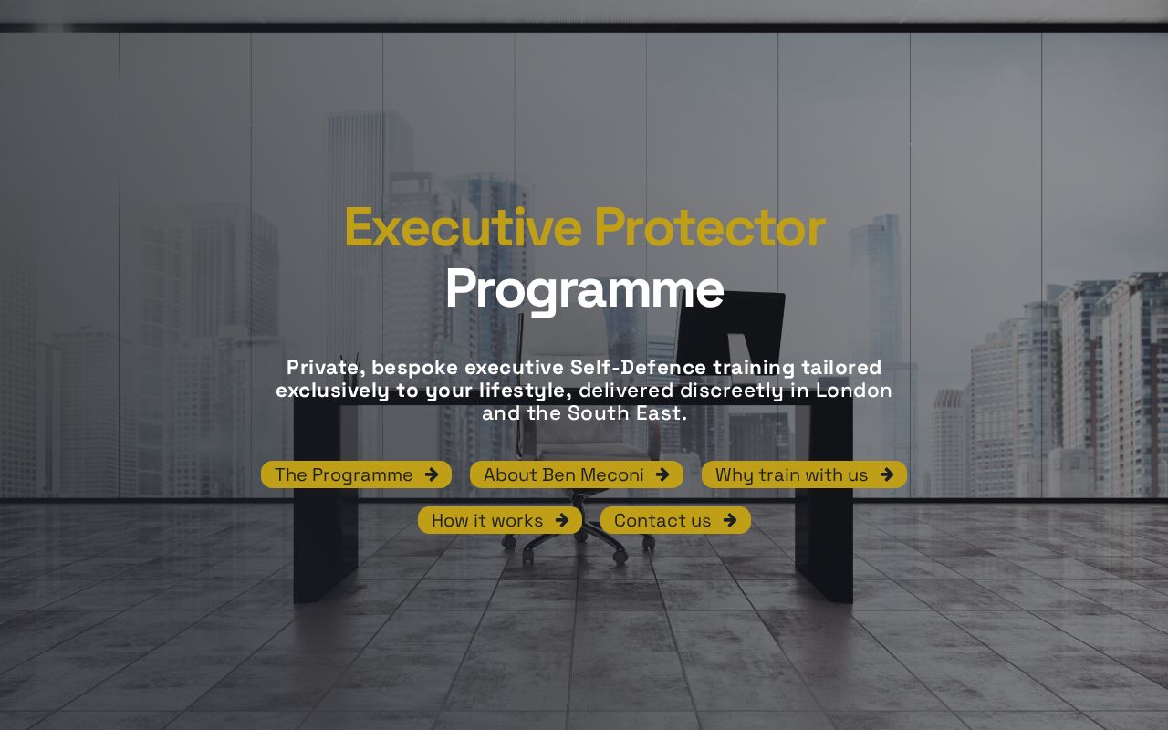 Executive Protector Programme | Self-Defence & Security Coaching ...
